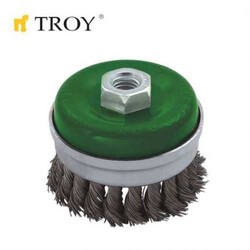 TROY - TROY 27708-75 Twist Knotted Cup Brush with Ring, 75mm