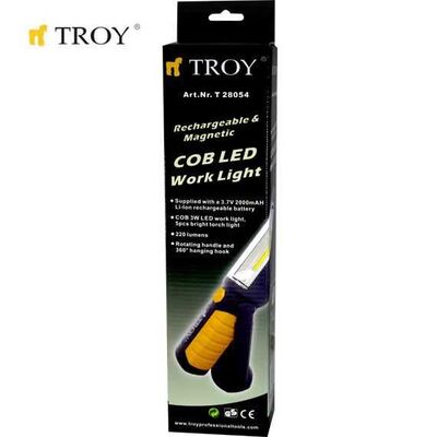 TROY 28054 Rechargeable Work Light w. COB LED