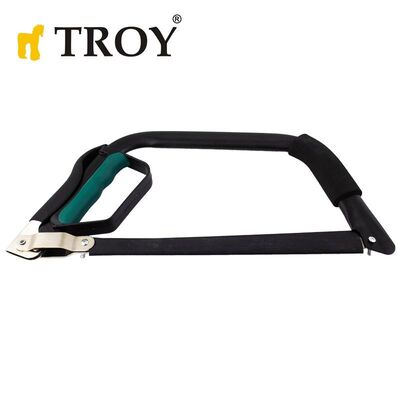 TROY 25303 Hacksaw with Two Sheets for Wood and Metal, 25.4cm