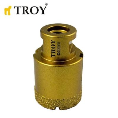 TROY 27450-40 Vacuum Brazed Diamond Core Drill for Angle Grinders, M14