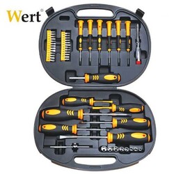 WERT - WERT 2236 Screwdriver-Bits-Socket Set, 49 Pcs