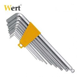 WERT - WERT 2250 Hex Key Set, Ball Head, 9 Pcs