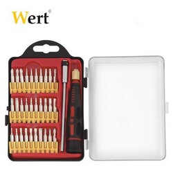 WERT - WERT 2254 Electricians Screwdriver and Bits Set, 32 Pcs