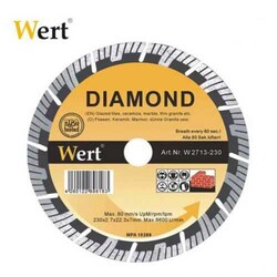 WERT - WERT 2713-115 Segmented Turbo Diamond Saw Blade, 115mm