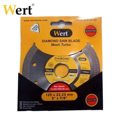 WERT 2715-125 Elmas Testere, Beton 125mm